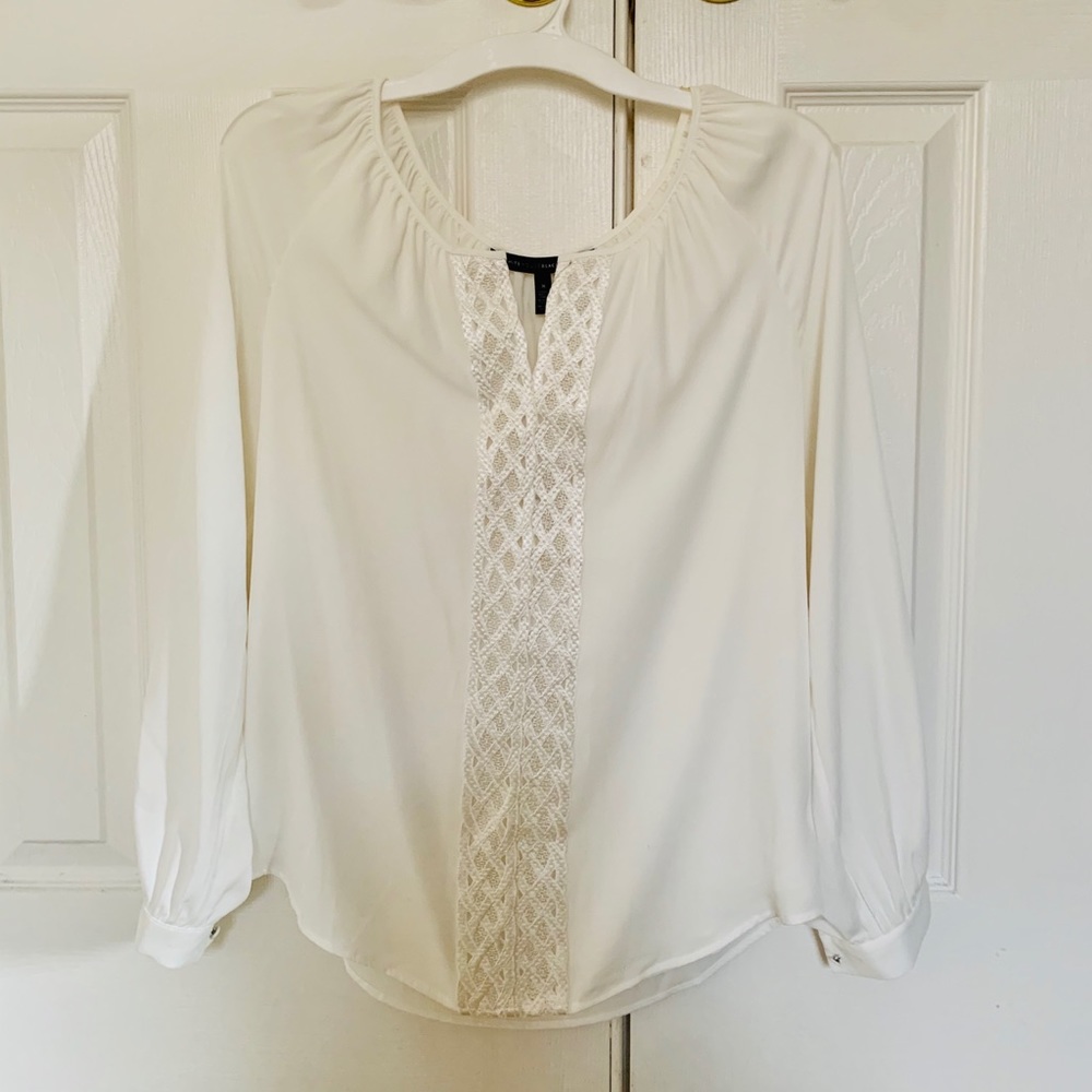 White House Black Market Peasant Blouse